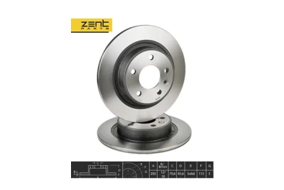 Z06168 Zentparts Тормозной диск