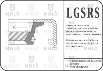 676RSFL AKRON-MALÒ Уплотняющее кольцо, распределительный вал