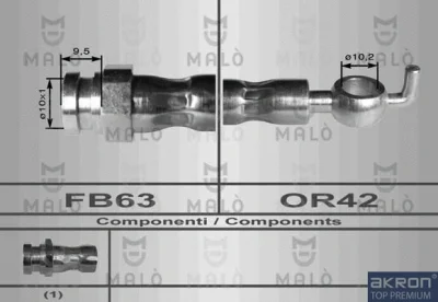 80037 AKRON-MALÒ Тормозной шланг