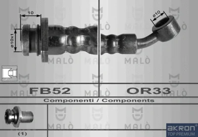 80120 AKRON-MALÒ Тормозной шланг