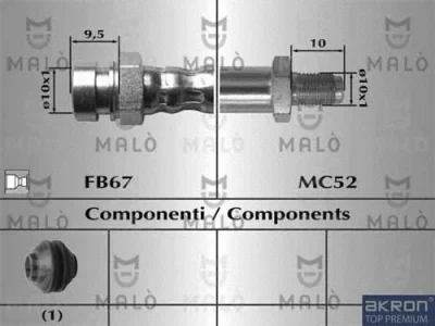 80149 AKRON-MALÒ Кронштейн, тормозный шланг