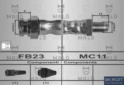 80182 AKRON-MALÒ Тормозной шланг