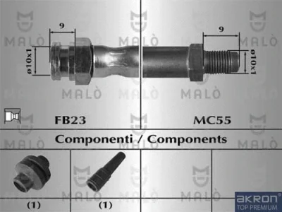 80284 AKRON-MALÒ Тормозной шланг