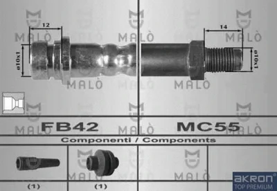 80306 AKRON-MALÒ Тормозной шланг