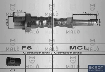 80330 AKRON-MALÒ Тормозной шланг