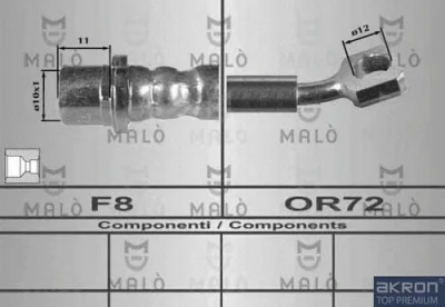 80342 AKRON-MALÒ Тормозной шланг