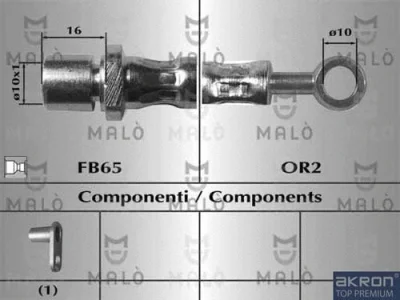 80379 AKRON-MALÒ Тормозной шланг