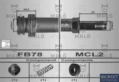 80388 AKRON-MALÒ Тормозной шланг