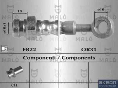 80390 AKRON-MALÒ Тормозной шланг