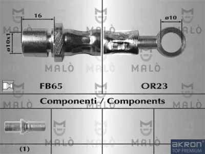 80398 AKRON-MALÒ Тормозной шланг