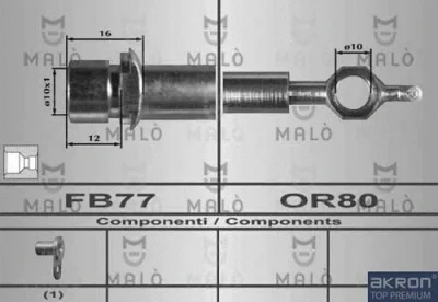 80406 AKRON-MALÒ Тормозной шланг