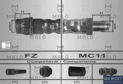 80440 AKRON-MALÒ Тормозной шланг