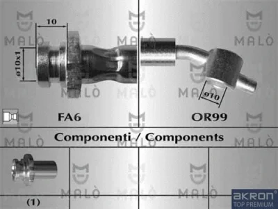 80571 AKRON-MALÒ Тормозной шланг