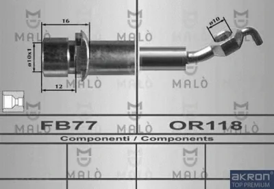 80611 AKRON-MALÒ Тормозной шланг