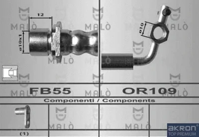 80615 AKRON-MALÒ Тормозной шланг