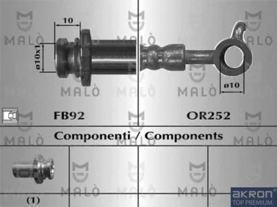 80936 AKRON-MALÒ Тормозной шланг