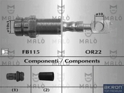 81066 AKRON-MALÒ Тормозной шланг