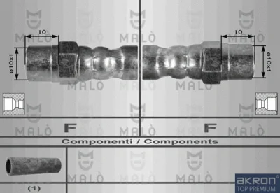 8256 AKRON-MALÒ Тормозной шланг