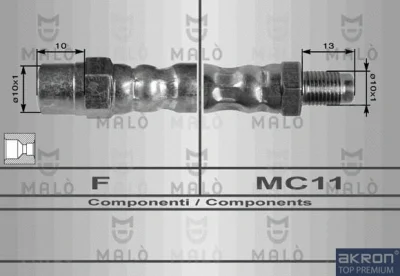 8289 AKRON-MALÒ Тормозной шланг