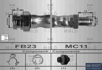 8415 AKRON-MALÒ Тормозной шланг