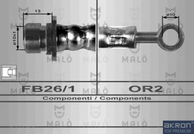 8478 AKRON-MALÒ Тормозной шланг