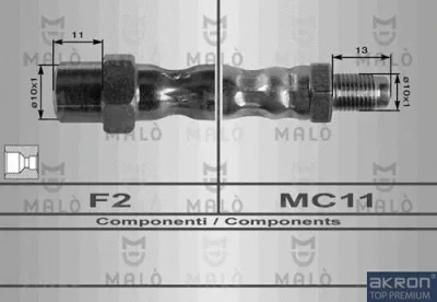 8487 AKRON-MALÒ Тормозной шланг