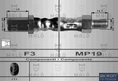 8509 AKRON-MALÒ Тормозной шланг