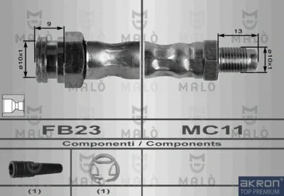 8531 AKRON-MALÒ Тормозной шланг