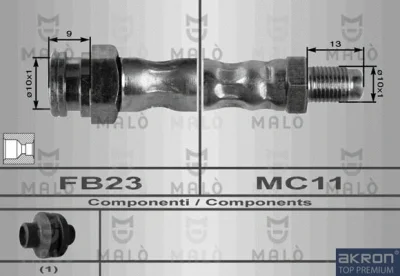 8568 AKRON-MALÒ Тормозной шланг