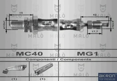 8604 AKRON-MALÒ Тормозной шланг