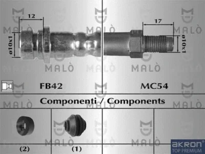 8608 AKRON-MALÒ Тормозной шланг