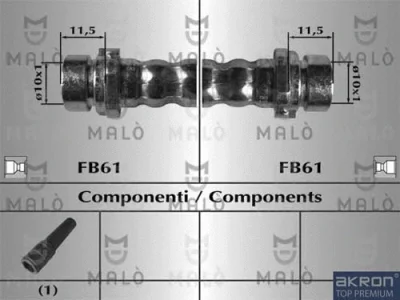 8970 AKRON-MALÒ Тормозной шланг