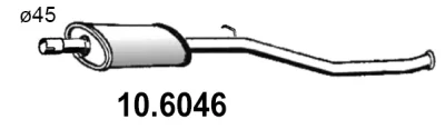 10.6046 ASSO Средний глушитель выхлопных газов