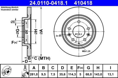 24.0110-0418.1 ATE Тормозной диск