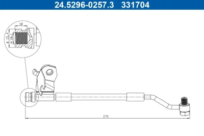 24.5296-0257.3 ATE Тормозной шланг