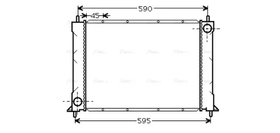 Радиатор охлаждения двигателя AVA AU2069