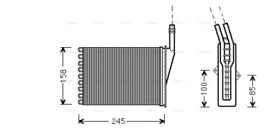 RTA6250 AVA Радиатор отопителя салона