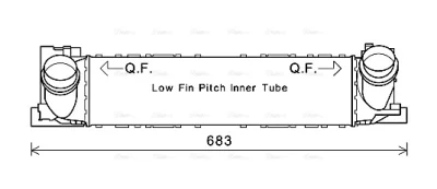 Интеркулер (радиатор интеркулера) AVA BW4465