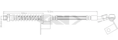 339635 GKN SPIDAN/LOEBRO Тормозной шланг