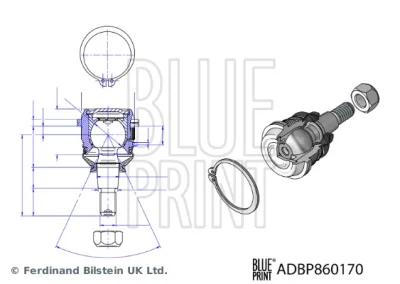 ADBP860170 BLUE PRINT Шарнир независимой подвески / поворотного рычага