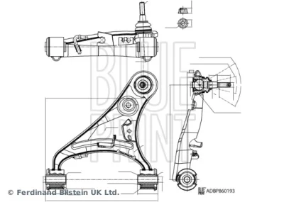 ADBP860193 BLUE PRINT Рычаг независимой подвески колеса, подвеска колеса