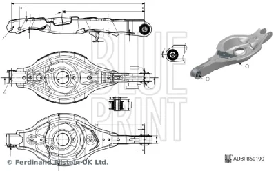 ADBP860190 BLUE PRINT Рычаг независимой подвески колеса, подвеска колеса