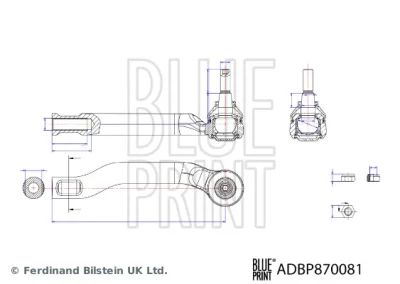 ADBP870081 BLUE PRINT Наконечник поперечной рулевой тяги