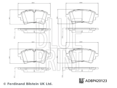 ADBP420123 BLUE PRINT Комплект тормозных колодок, дисковый тормоз