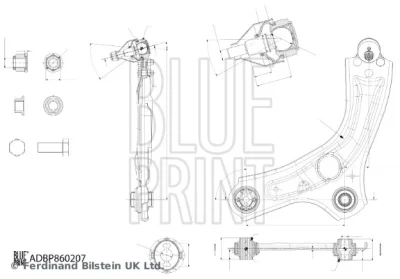ADBP860207 BLUE PRINT Рычаг независимой подвески колеса, подвеска колеса