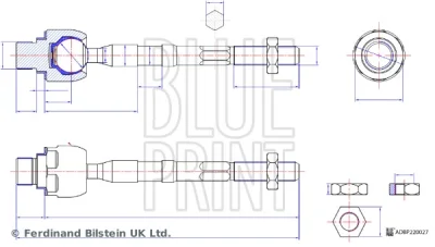 ADBP870094 BLUE PRINT Осевой шарнир, рулевая тяга