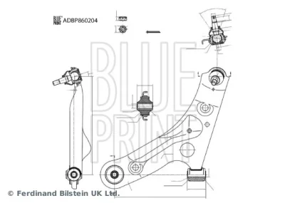 ADBP860204 BLUE PRINT Рычаг независимой подвески колеса, подвеска колеса