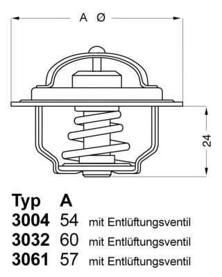 3032.80 BorgWarner (Wahler) Термостат, охлаждающая жидкость
