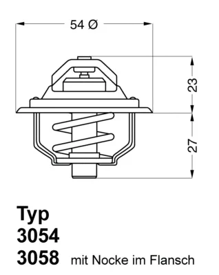 3054.87D50 BorgWarner (Wahler) Термостат, охлаждающая жидкость