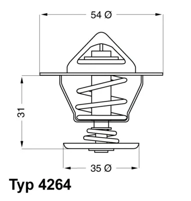 4264.87D BorgWarner (Wahler) Термостат, охлаждающая жидкость